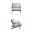 Saratoga Outdoor Teak Wood Chair and Ottoman Set in Pebble