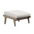 Saratoga Outdoor Teak Wood Chair and Ottoman Set in Pebble