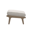 Saratoga Outdoor Teak Wood Chair and Ottoman Set in Pebble