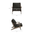 Saratoga Outdoor Teak Wood Chair and Ottoman Set in Flint Gray