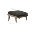 Saratoga Outdoor Teak Wood Chair and Ottoman Set in Flint Gray