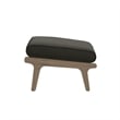 Saratoga Outdoor Teak Wood Chair and Ottoman Set in Flint Gray