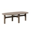 Modway Saratoga 4-Piece Outdoor Teak Wood Furniture Set in Pebble