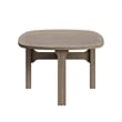 Modway Saratoga 4-Piece Outdoor Teak Wood Furniture Set in Flint Gray