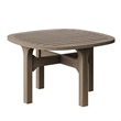 Modway Saratoga 5-Piece Outdoor Teak Wood Furniture Set in Pebble