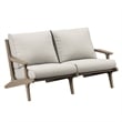 Modway Saratoga 5-Piece Outdoor Teak Wood Furniture Set in Pebble