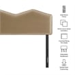 Cosette Performance Velvet King Size Headboard in Taupe