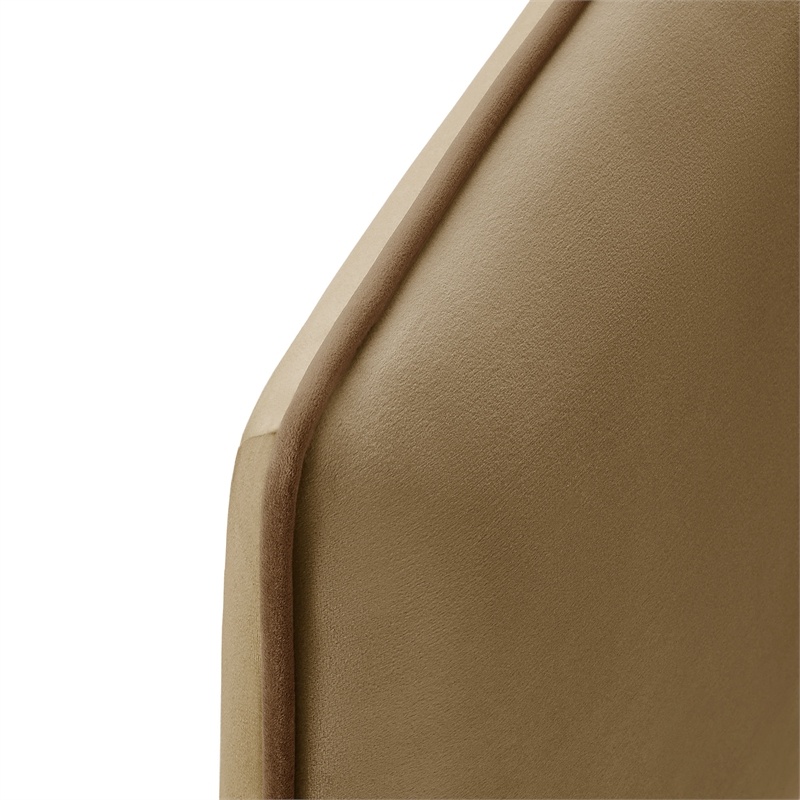 Cosette Performance Velvet Queen Size Headboard in Taupe
