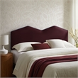 Cosette Performance Velvet Queen Size Headboard in Mulberry