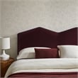 Cosette Performance Velvet Queen Size Headboard in Mulberry