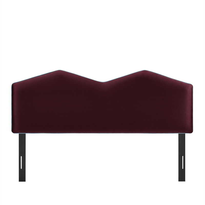 Cosette Performance Velvet Queen Size Headboard in Mulberry