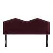 Cosette Performance Velvet Queen Size Headboard in Mulberry