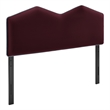 Cosette Performance Velvet Queen Size Headboard in Mulberry