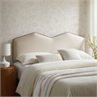 Cosette Performance Velvet Queen Size Headboard in Alabaster