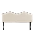 Cosette Performance Velvet Queen Size Headboard in Alabaster