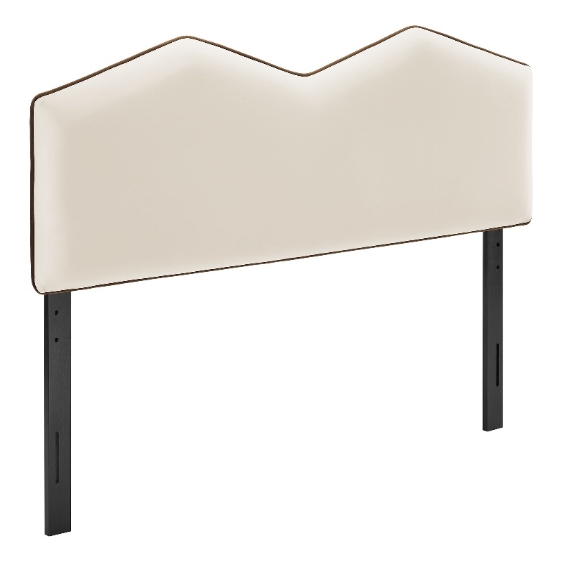 Cosette Performance Velvet Queen Size Headboard in Alabaster