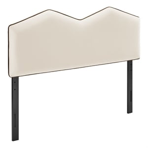Cosette Performance Velvet Full Size Headboard in Alabaster