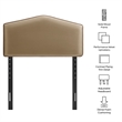 Cosette Performance Velvet Twin Size Headboard in Taupe