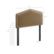 Cosette Performance Velvet Twin Size Headboard in Taupe