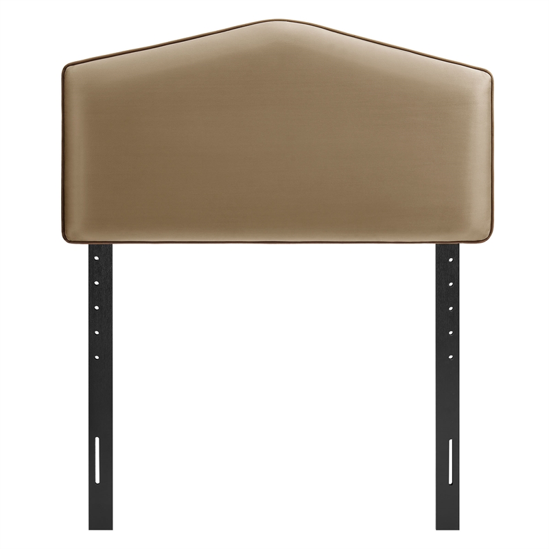 Cosette Performance Velvet Twin Size Headboard in Taupe