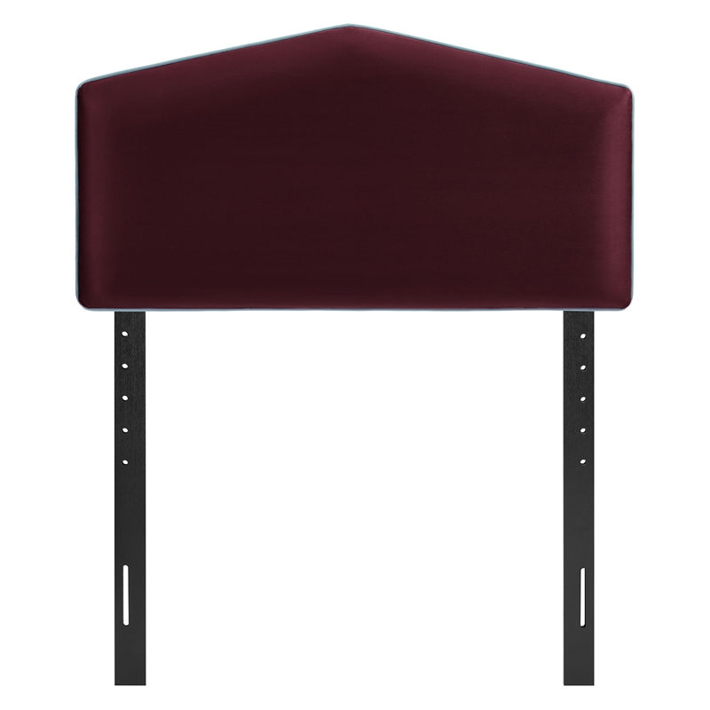 Cosette Performance Velvet Twin Size Headboard in Mulberry