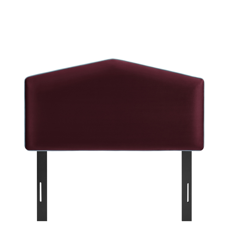 Cosette Performance Velvet Twin Size Headboard in Mulberry