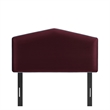 Cosette Performance Velvet Twin Size Headboard in Mulberry