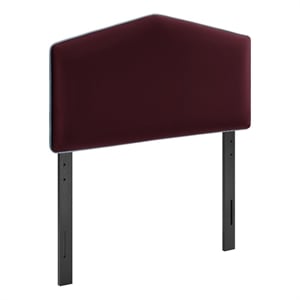 Cosette Performance Velvet Twin Size Headboard in Mulberry