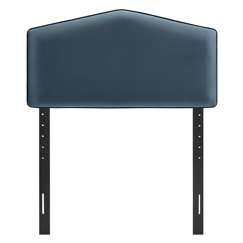 Cosette Performance Velvet Twin Size Headboard in Cadet Blue