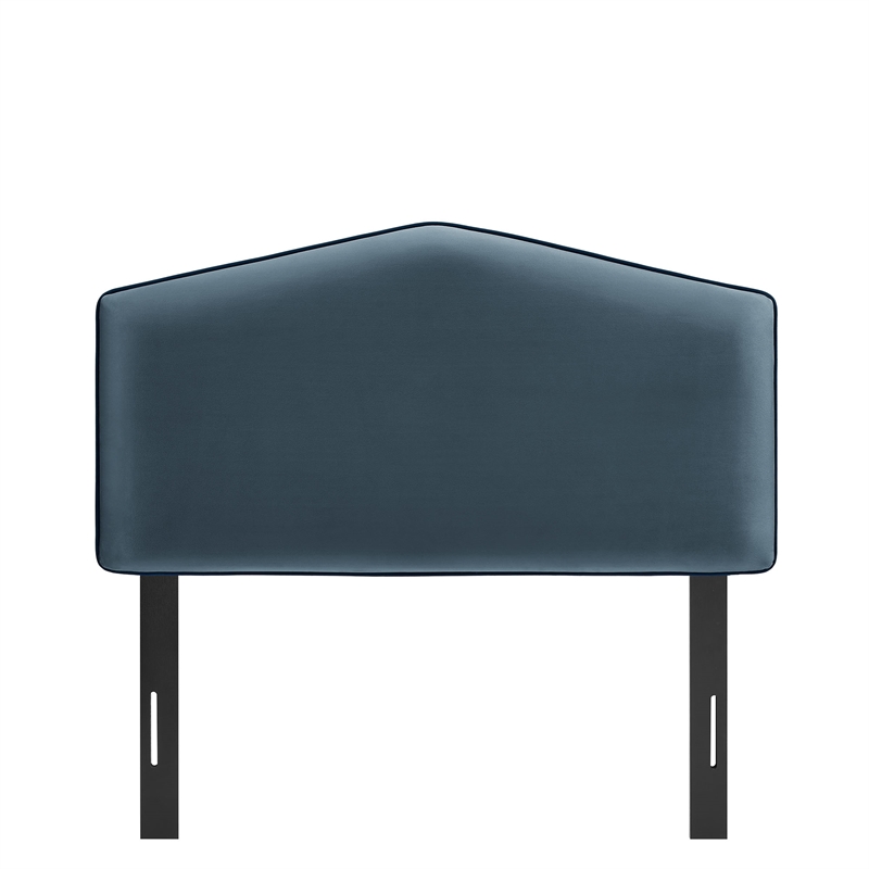 Cosette Performance Velvet Twin Size Headboard in Cadet Blue