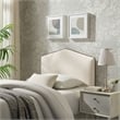 Cosette Performance Velvet Twin Size Headboard in Alabaster