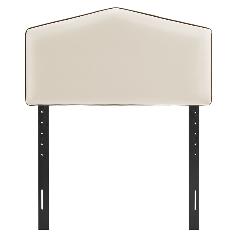 Cosette Performance Velvet Twin Size Headboard in Alabaster