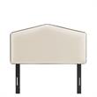 Cosette Performance Velvet Twin Size Headboard in Alabaster