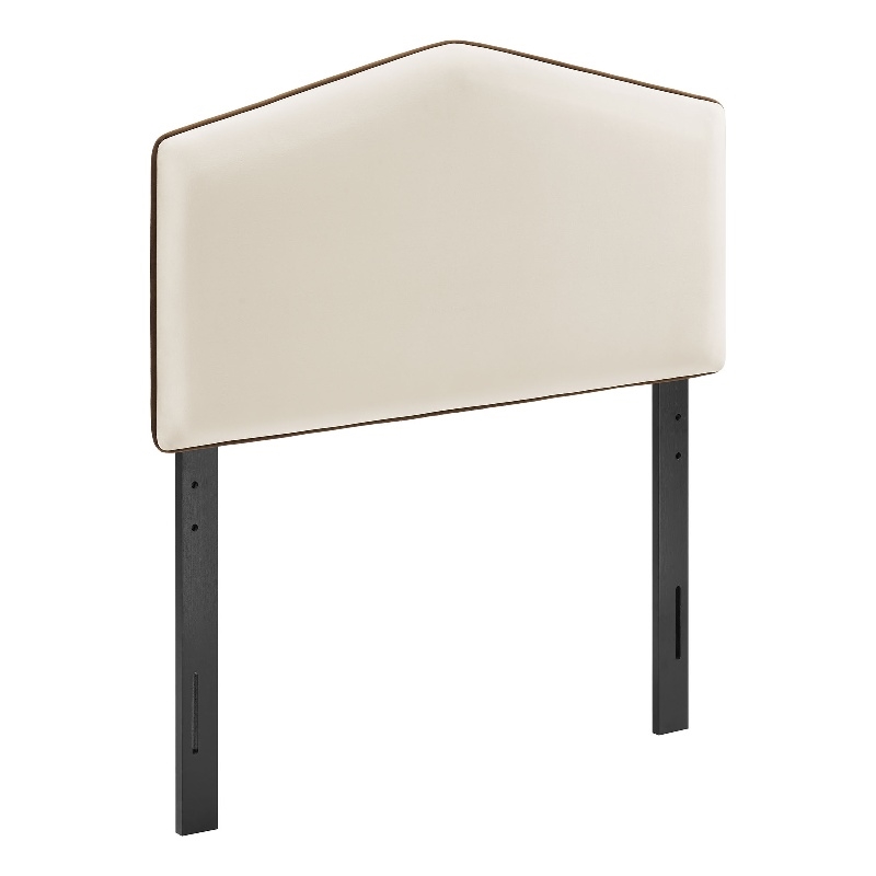 Cosette Performance Velvet Twin Size Headboard in Alabaster