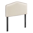 Cosette Performance Velvet Twin Size Headboard in Alabaster