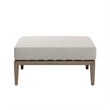 Northlake Outdoor Teak Ottoman in Pebble