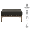 Northlake Outdoor Teak Ottoman in Flint Gray