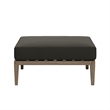 Northlake Outdoor Teak Ottoman in Flint Gray