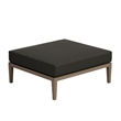 Northlake Outdoor Teak Ottoman in Flint Gray