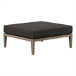 Northlake Outdoor Teak Ottoman in Flint Gray