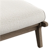 Saratoga Outdoor Teak Ottoman in Pebble