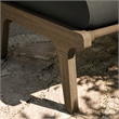 Saratoga Outdoor Teak Ottoman in Flint Gray