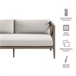 Northlake Outdoor Teak Loveseat in Pebble