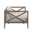 Northlake Outdoor Teak Loveseat in Pebble