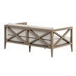 Northlake Outdoor Teak Loveseat in Pebble