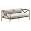 Northlake Outdoor Teak Loveseat in Pebble