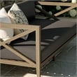 Northlake Outdoor Teak Loveseat in Flint Gray