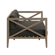 Northlake Outdoor Teak Loveseat in Flint Gray