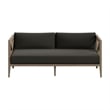 Northlake Outdoor Teak Loveseat in Flint Gray