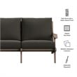 Saratoga Outdoor Teak Wood Loveseat in Flint Gray
